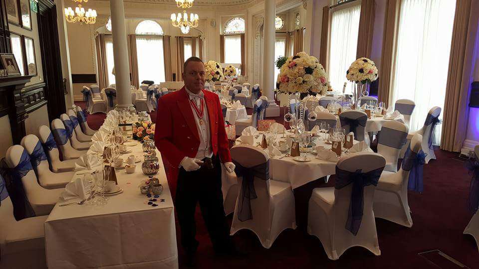 Eric Jones, Chester Toastmaster, delivering outstanding wedding services to happy clients .