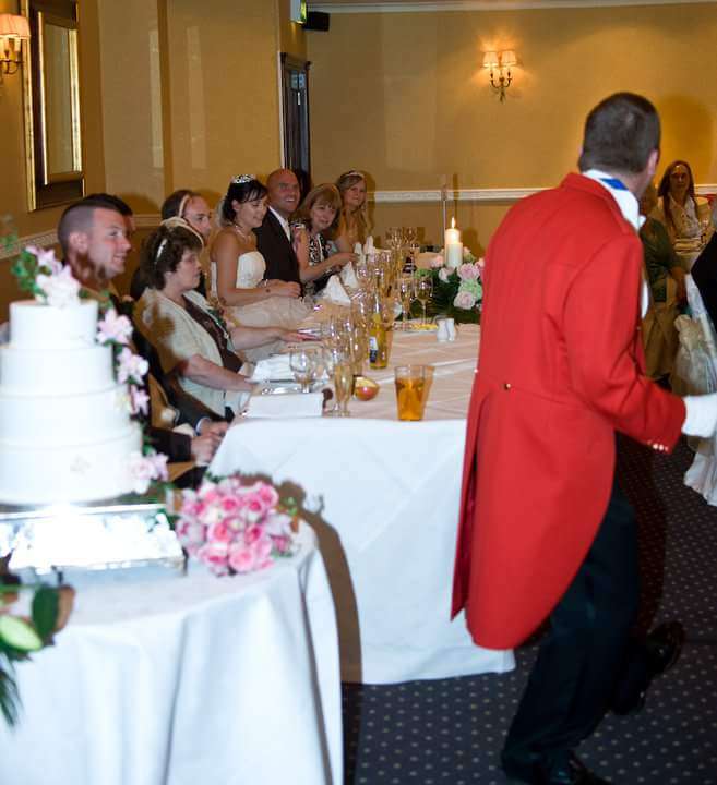 Eric Jones, Chester Toastmaster, delivering outstanding wedding services to happy clients .