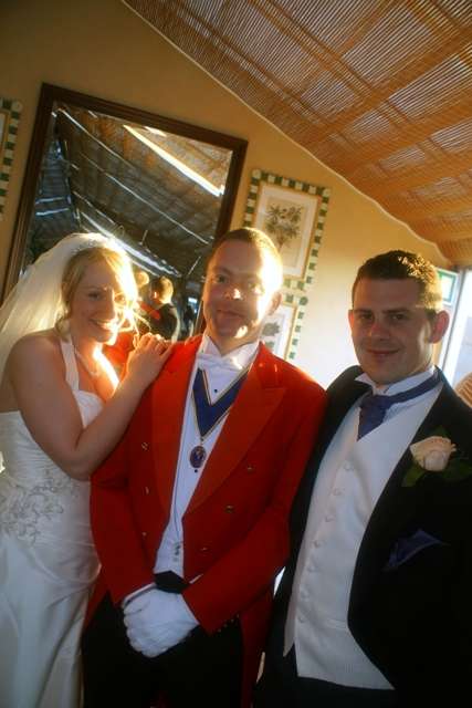 Eric Jones, Chester Toastmaster, delivering outstanding wedding services to happy clients .