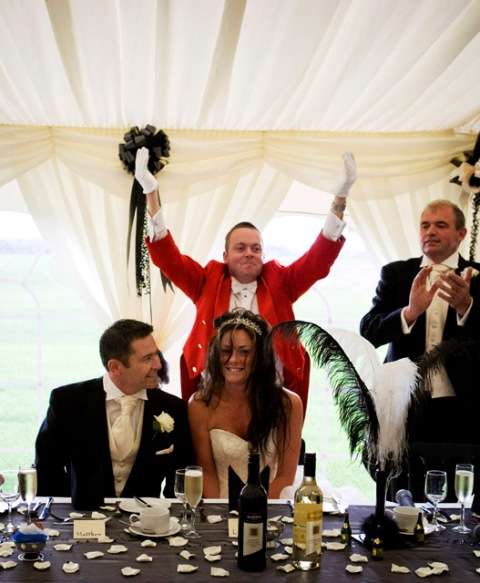 Eric Jones, Chester Toastmaster, delivering outstanding wedding services to happy clients .