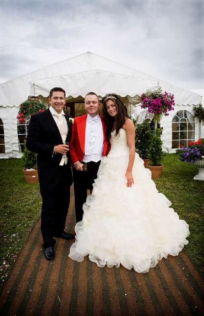 Eric Jones, Chester Toastmaster, delivering outstanding wedding services to happy clients .