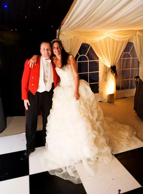 Eric Jones, Chester Toastmaster, delivering outstanding wedding services to happy clients .
