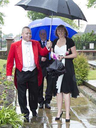 Eric Jones, Chester Toastmaster, delivering outstanding wedding services to happy clients .