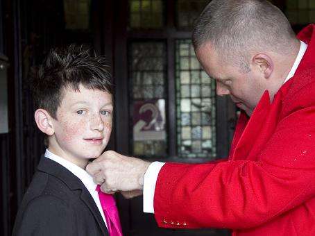 Eric Jones, Chester Toastmaster, delivering outstanding wedding services to happy clients .