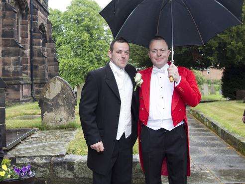 Eric Jones, Chester Toastmaster, delivering outstanding wedding services to happy clients .