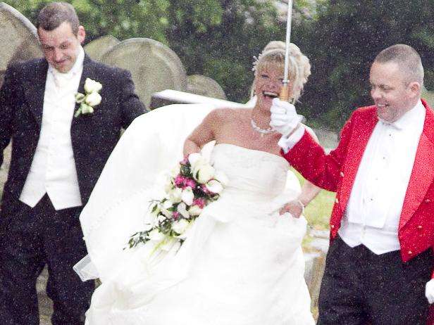 Eric Jones, Chester Toastmaster, delivering outstanding wedding services to happy clients .